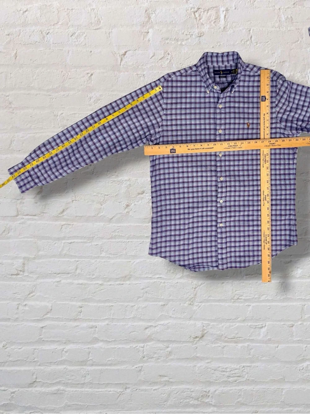 Polo Ralph Lauren Purple Plaid Button Down Shirt Multicolor Pony Classic Mens